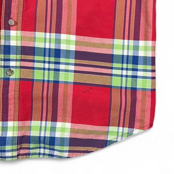 Vintage Wrangler 20X Shirt Adult EXTRA LARGE Red Plaid Chambray Cowboy Y2K - Picture 7 of 9